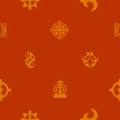 seamless pattern with adinkra symbols for your design