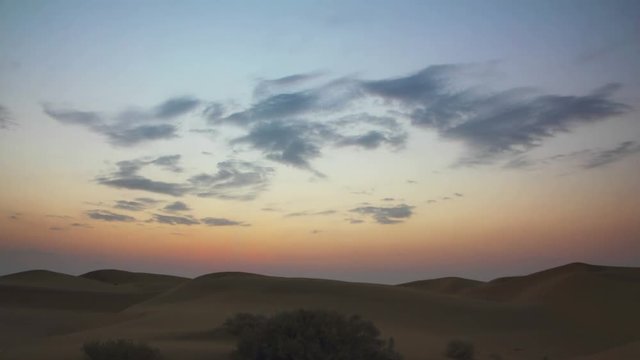 sunrise in Tar desert India - timelapse 4k

