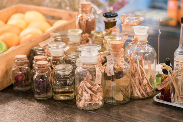 Spices in the jars
