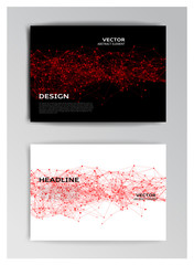 Template of brochure with abstract elements