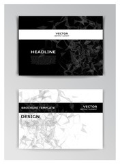 Template of brochure with abstract elements