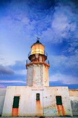 Fototapeta na wymiar Armenistis Lighthouse in Mykonos