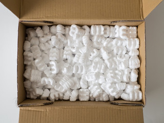 Foam cushioning shockproof a parcel fragile