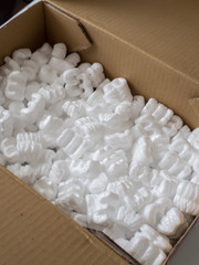 Foam cushioning shockproof a parcel fragile