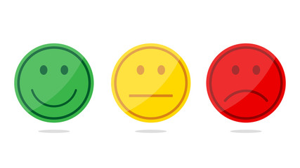 Smiley icon set vector isolated