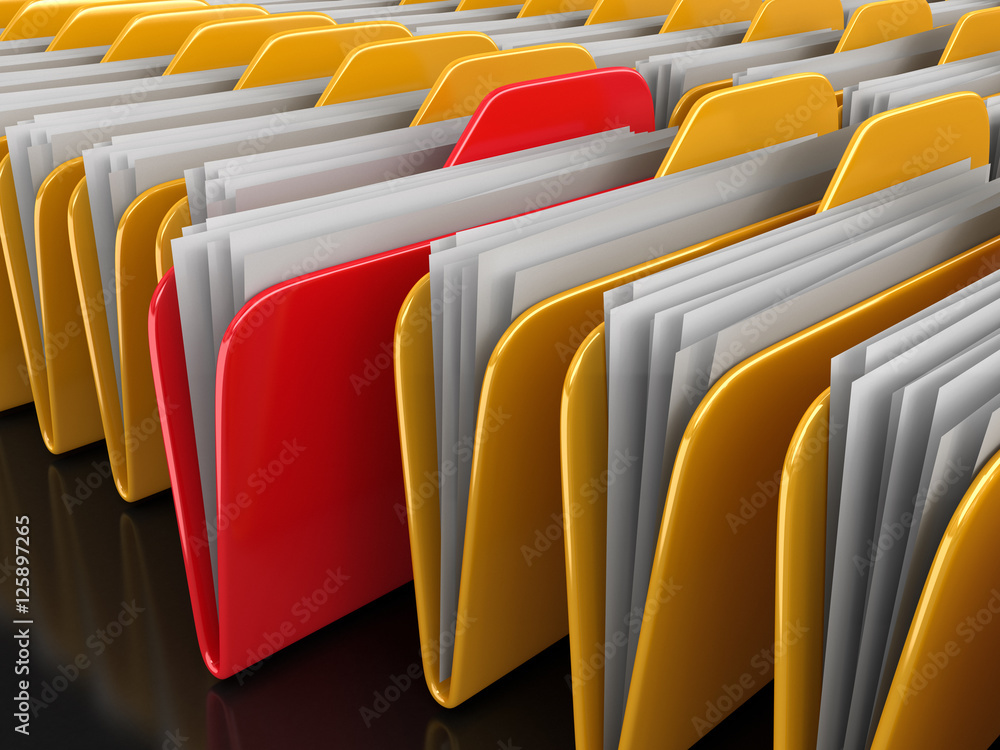 Aufkleber folder and files. image with clipping path