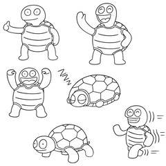 vector set of turtle