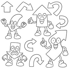 vector set of arrow