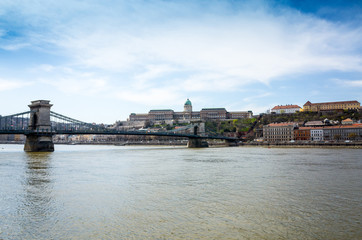 Beautiful view of historic Royal Palace in Budapest, Hungary