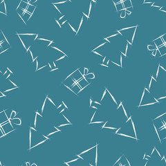 Tree seamless patter.