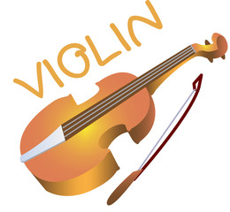 Vector illustration of Violin