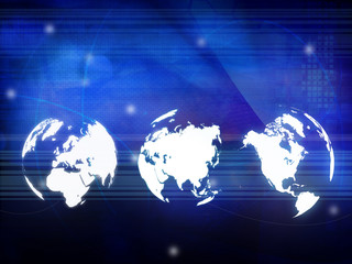 world map technology style..