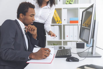 Coworkers in office