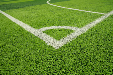 Fototapeta premium Artificial turf soccer field