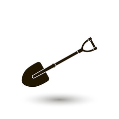 shovel vector icon. garden equipment