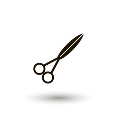 scissors vector icon. stationery equipment