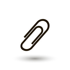 paperclip vector icon. stationery equipment