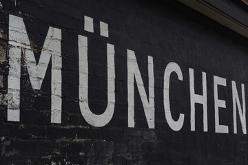 Naklejka na ściany i meble München als Wandtypografie