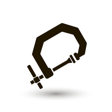 clamp vector icon. workhouse equipment