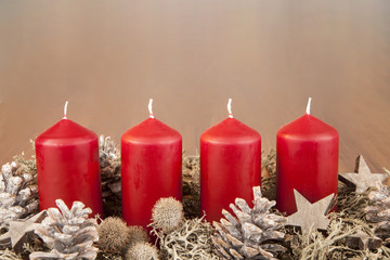 four advent candles for christmas series