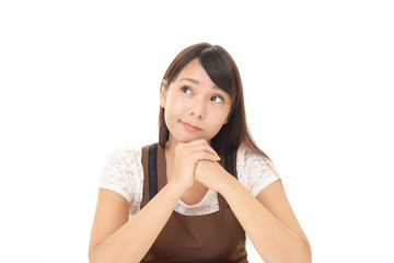 Fototapeta premium 憂鬱な表情の女性