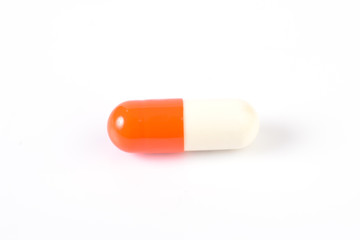 capsule pills isolated on white background