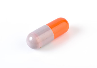 capsule pills isolated on white background
