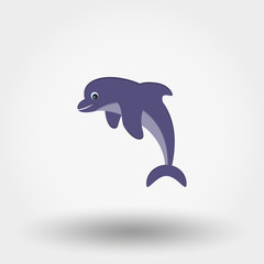 Obraz premium Dolphin. Vector icon