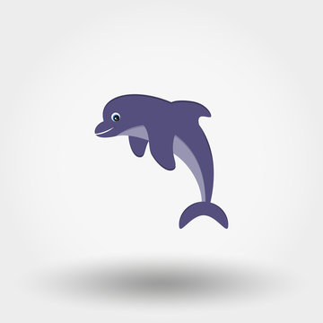 Dolphin. Vector icon