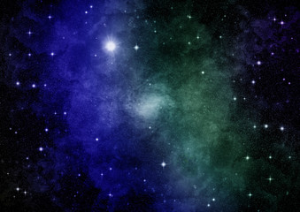 galaxy in a free space