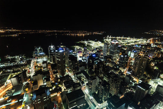 Ausblick vom Sky Tower in Auckland / Neuseeland (Richtung Nord-Osten)