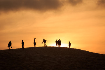 Fototapeta na wymiar susnset on the dunes
