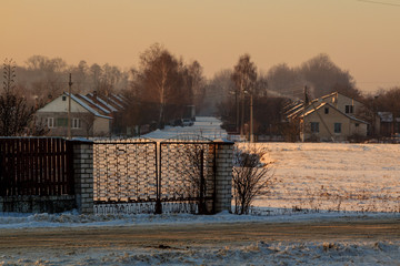 Белорусская деревня зимой