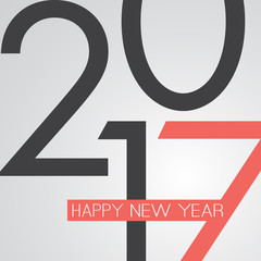 Best Wishes - Abstract Retro Style Happy New Year Greeting Card or Background, Creative Design Template - 2017