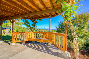 Backyard view on a sunny day