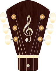 headstock of a guitar, free copy space