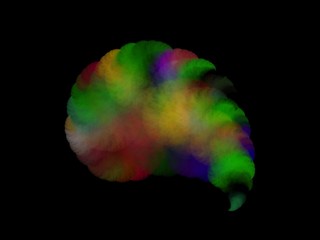 Abstract fractal with colorful cloud