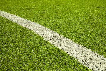 Artificial turf soccer field