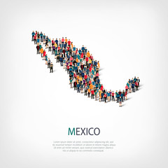 people map country Mexico vector