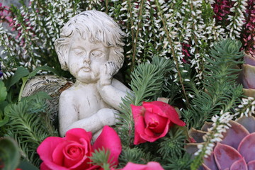 Angel as grave decoration, Engel als Grabdekoration