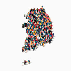 people map country South Korea vector