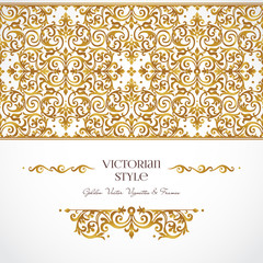 Vector set of vignettes, borders in Victorian style.