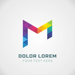 creative design letter m business logo