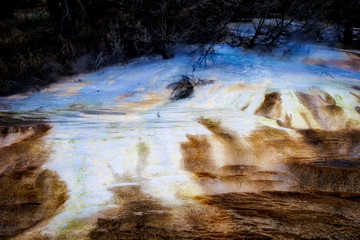 Mammoth Hot Springs in Yellowstone National Park