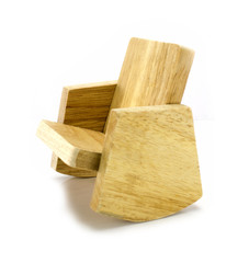 Small wooden chair isolate on white background