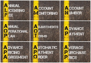 Photo collage of Business Acronyms