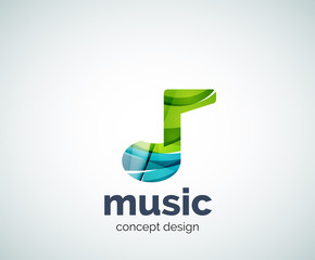 Music note logo template