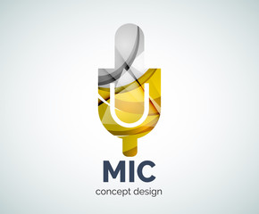 Microphone logo business branding icon