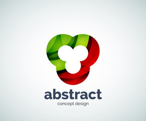 Vector abstruse shape logo template