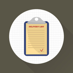 Delivery list color icon. Flat design. Delivery theme for web and mobile